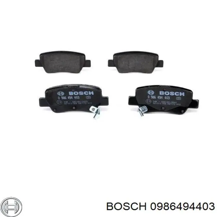 0 986 494 403 Bosch pastillas de freno traseras