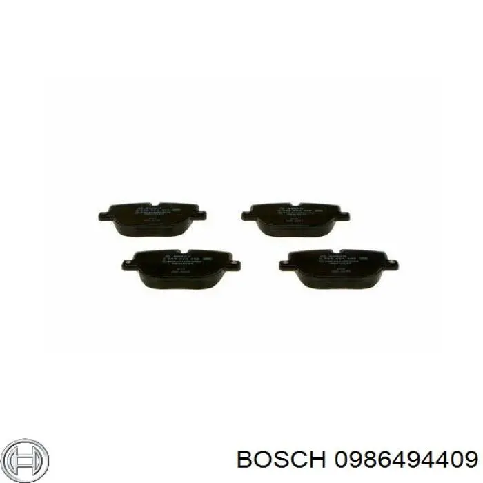 0986494409 Bosch pastillas de freno traseras