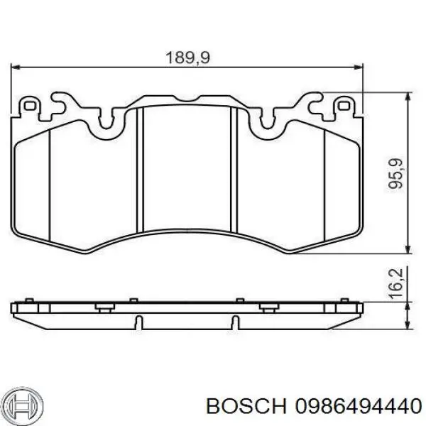 0986494440 Bosch pastillas de freno delanteras