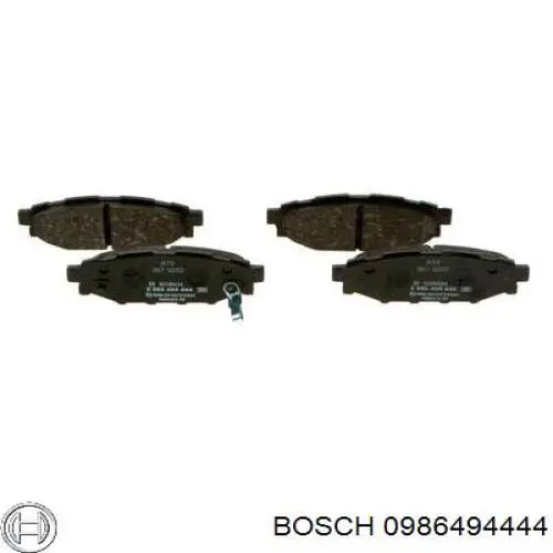 0986494444 Bosch pastillas de freno traseras