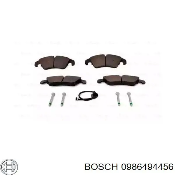 0 986 494 456 Bosch pastillas de freno delanteras