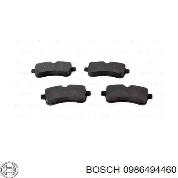 0 986 494 460 Bosch pastillas de freno traseras