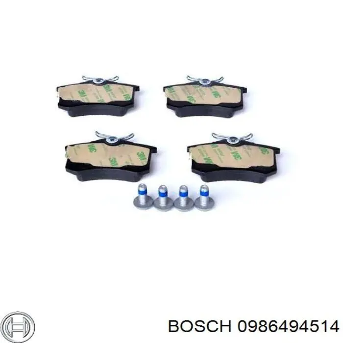 Pastillas de freno traseras 0986494514 Bosch