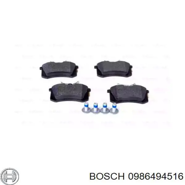 0986494516 Bosch pastillas de freno traseras