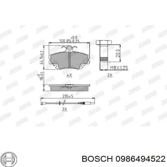 Pastillas de freno delanteras Peugeot 205 2 20A, C
