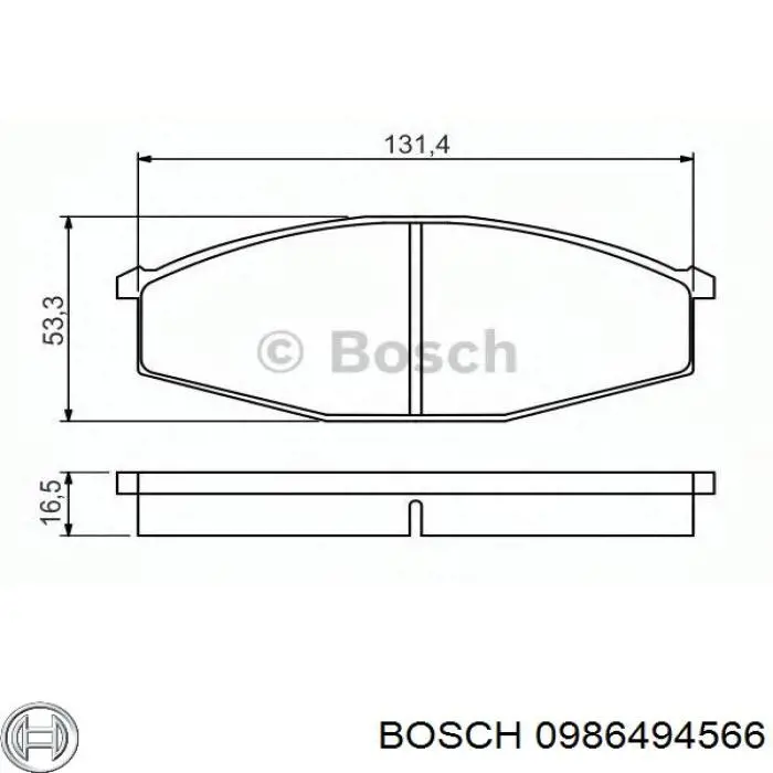 Comprar 0986494566 Bosch Pastillas delanteras de freno
