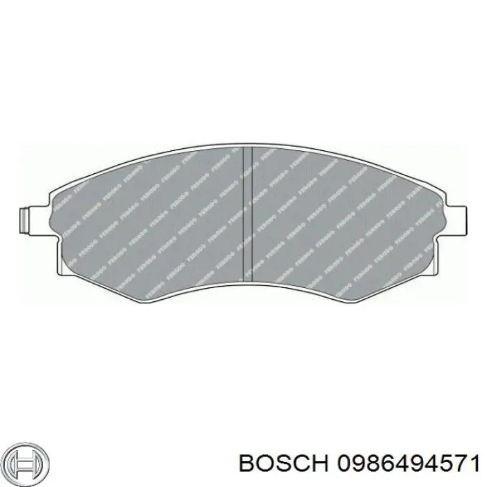 0986494571 Bosch pastillas de freno delanteras
