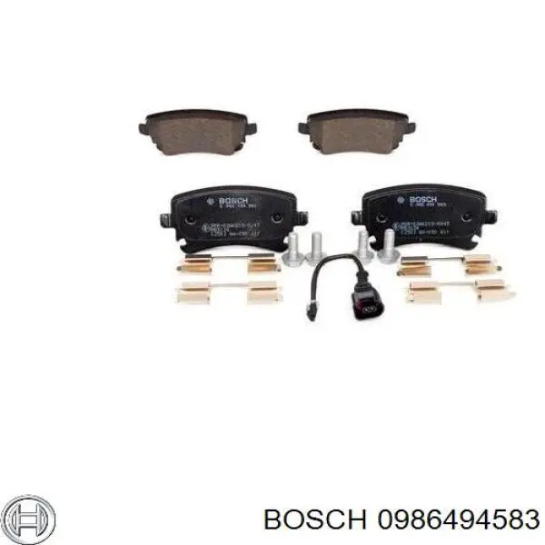 0 986 494 583 Bosch pastillas de freno traseras