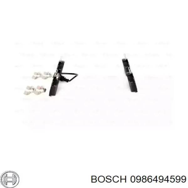 0 986 494 599 Bosch pastillas de freno traseras