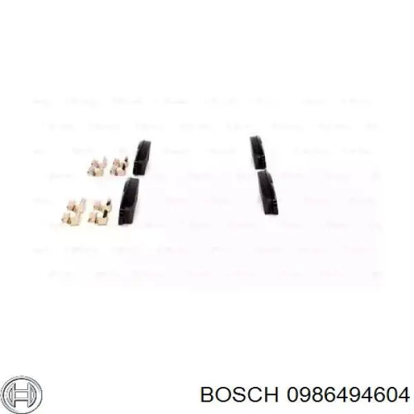 0 986 494 604 Bosch pastillas de freno traseras