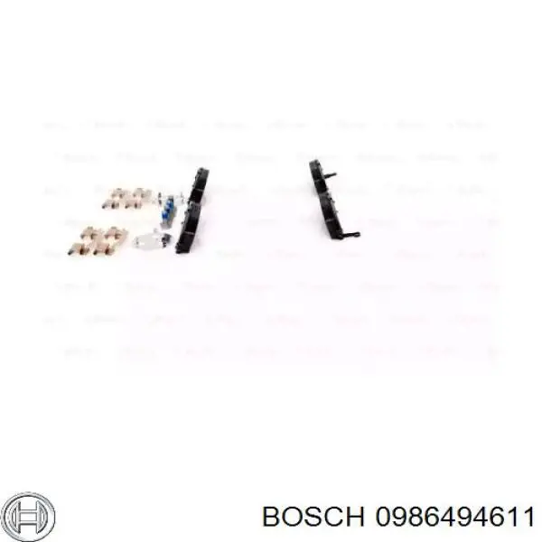 0 986 494 611 Bosch pastillas de freno delanteras