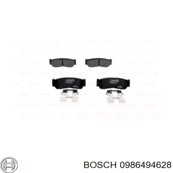 0986494628 Bosch pastillas de freno traseras