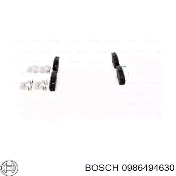 0 986 494 630 Bosch pastillas de freno delanteras