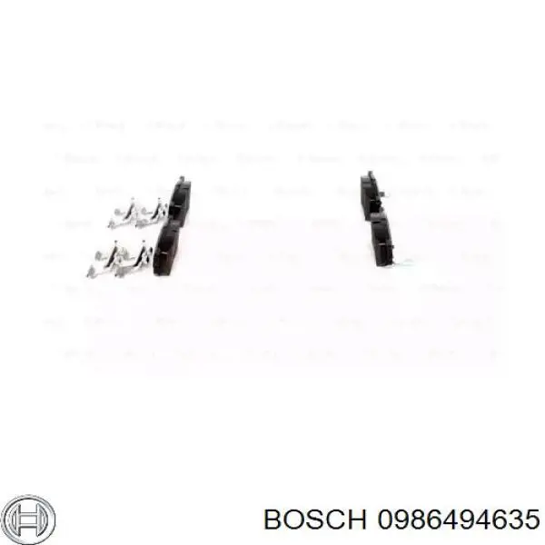 0986494635 Bosch pastillas de freno traseras