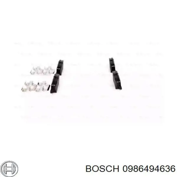 0986494636 Bosch pastillas de freno traseras