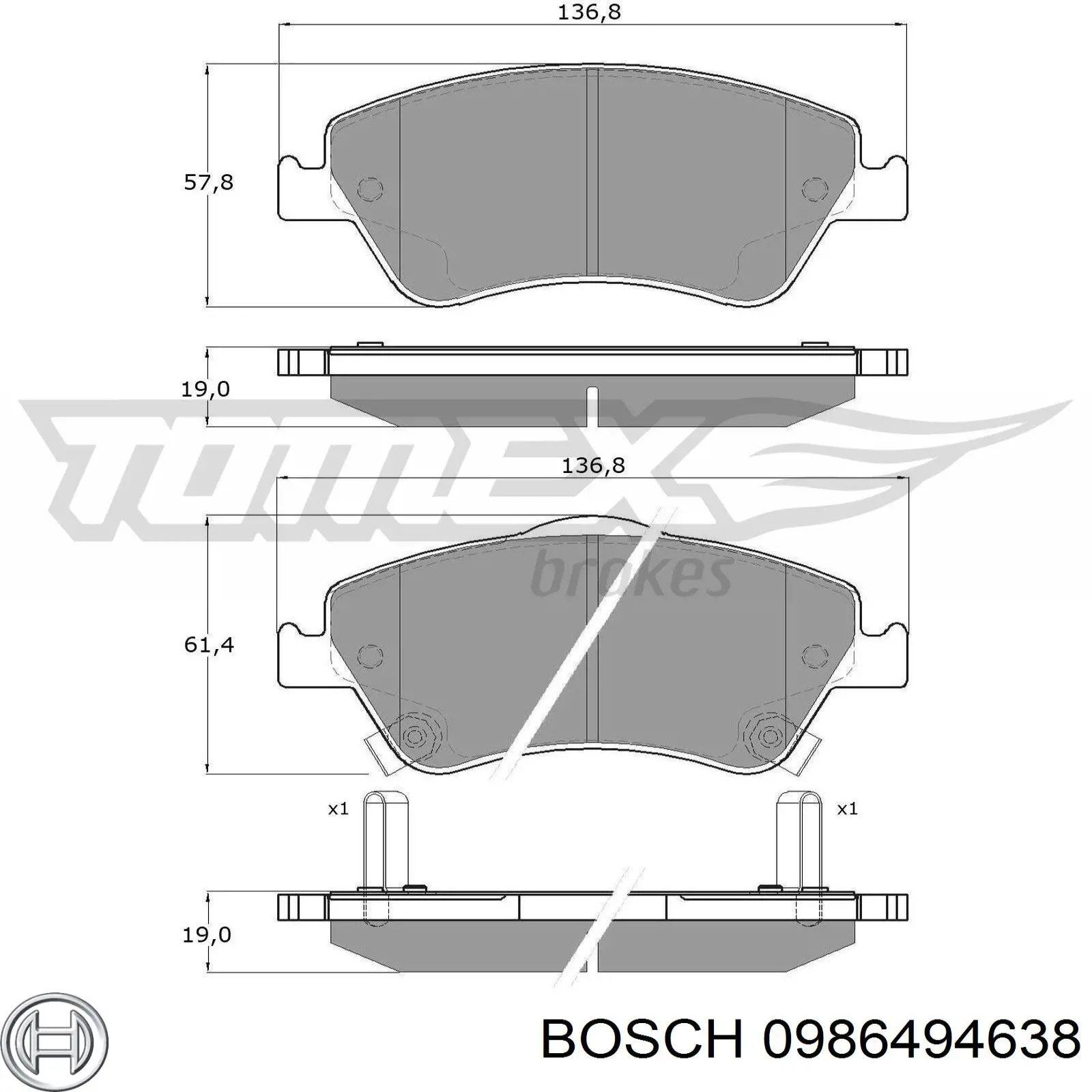 Pastillas de freno delanteras Toyota Corolla E12