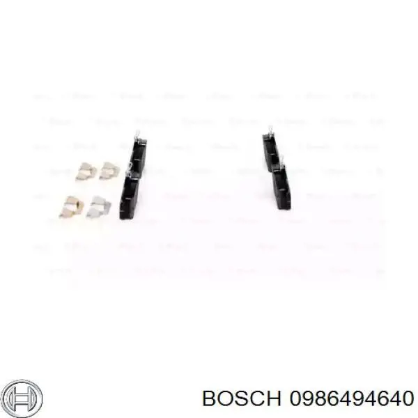 0986494640 Bosch pastillas de freno traseras