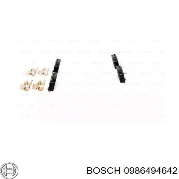 0 986 494 642 Bosch pastillas de freno traseras