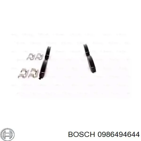 0 986 494 644 Bosch pastillas de freno delanteras