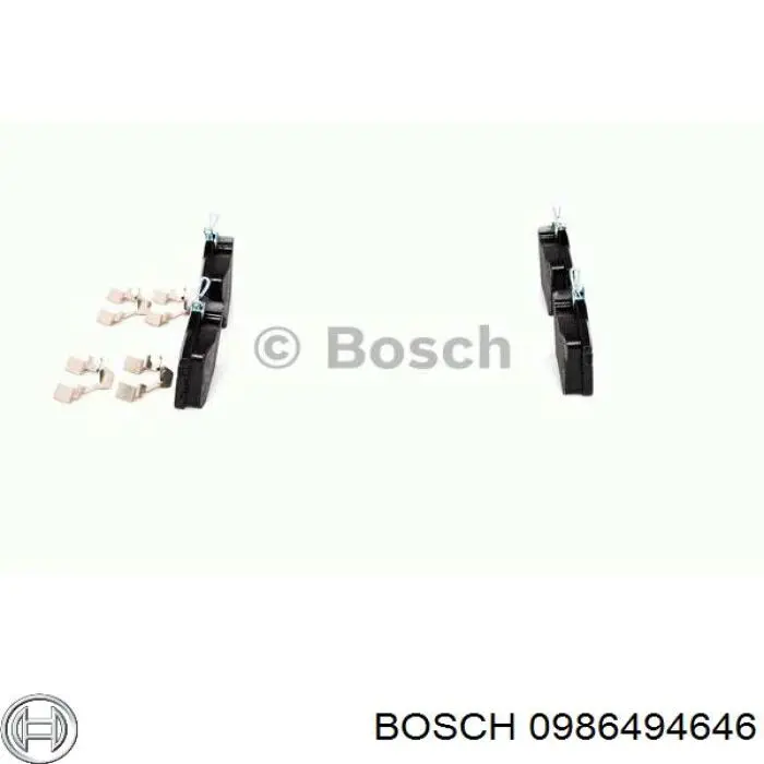 0 986 494 646 Bosch pastillas de freno traseras