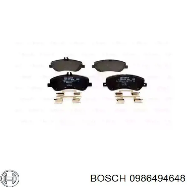 0 986 494 648 Bosch pastillas de freno delanteras