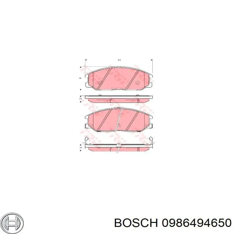 0986494650 Bosch pastillas de freno delanteras