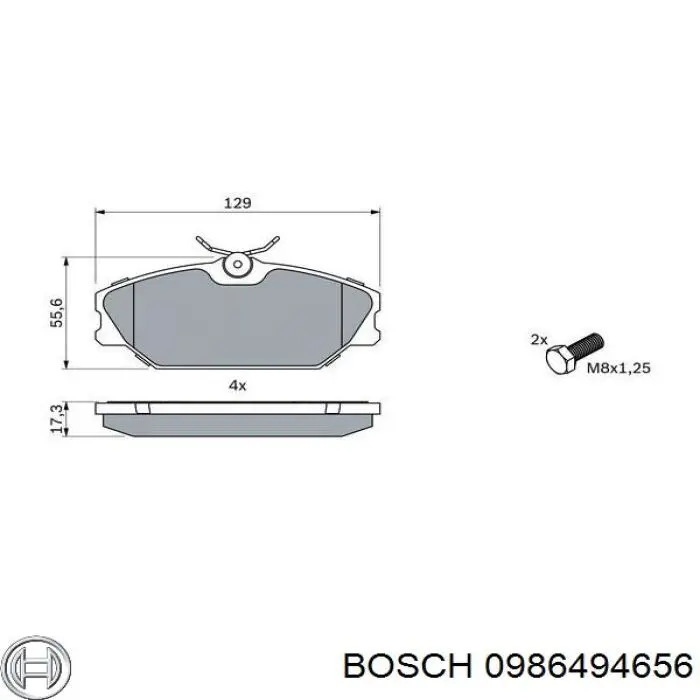 Pastillas de freno delanteras Renault Laguna 1 B56, 556