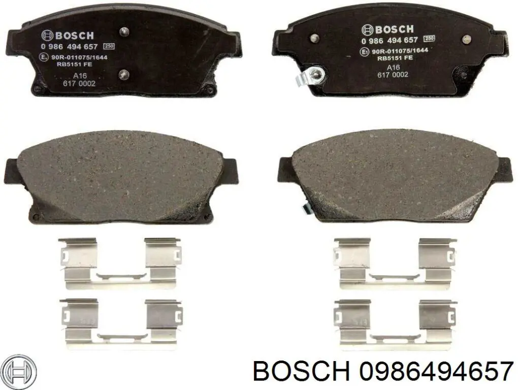 0986494657 Bosch pastillas de freno traseras