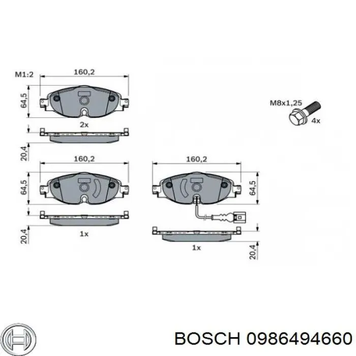 Pastillas de freno delanteras Volkswagen Tiguan 1 5N1, 5N2