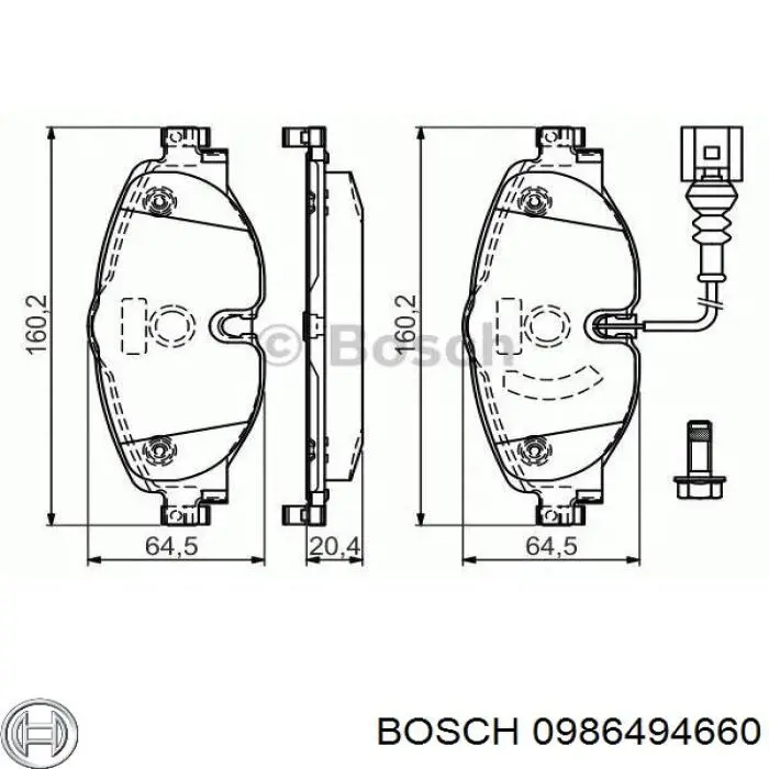 Pastillas de freno delanteras Volkswagen Tiguan 1 5N1, 5N2