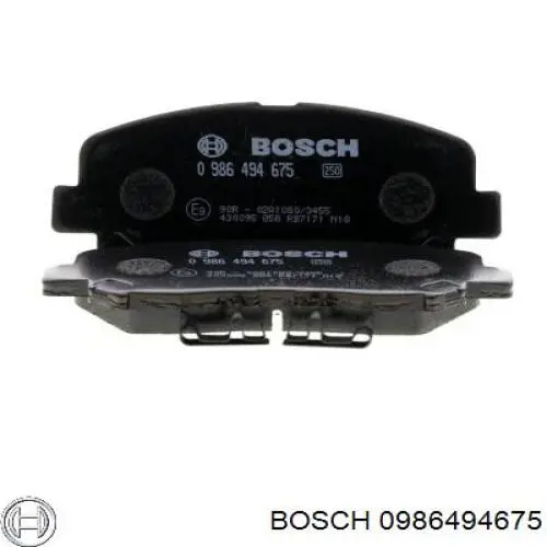 0986494675 Bosch pastillas de freno delanteras