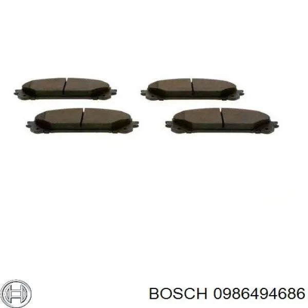 0986494686 Bosch pastillas de freno delanteras