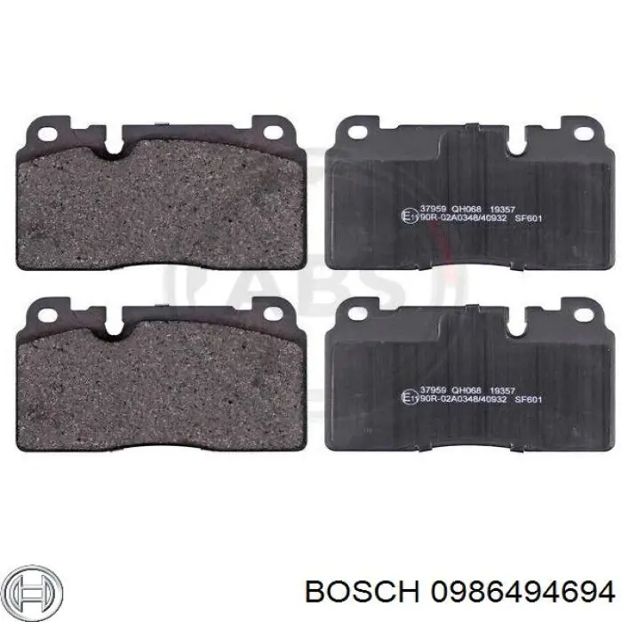 0986494694 Bosch pastillas de freno delanteras