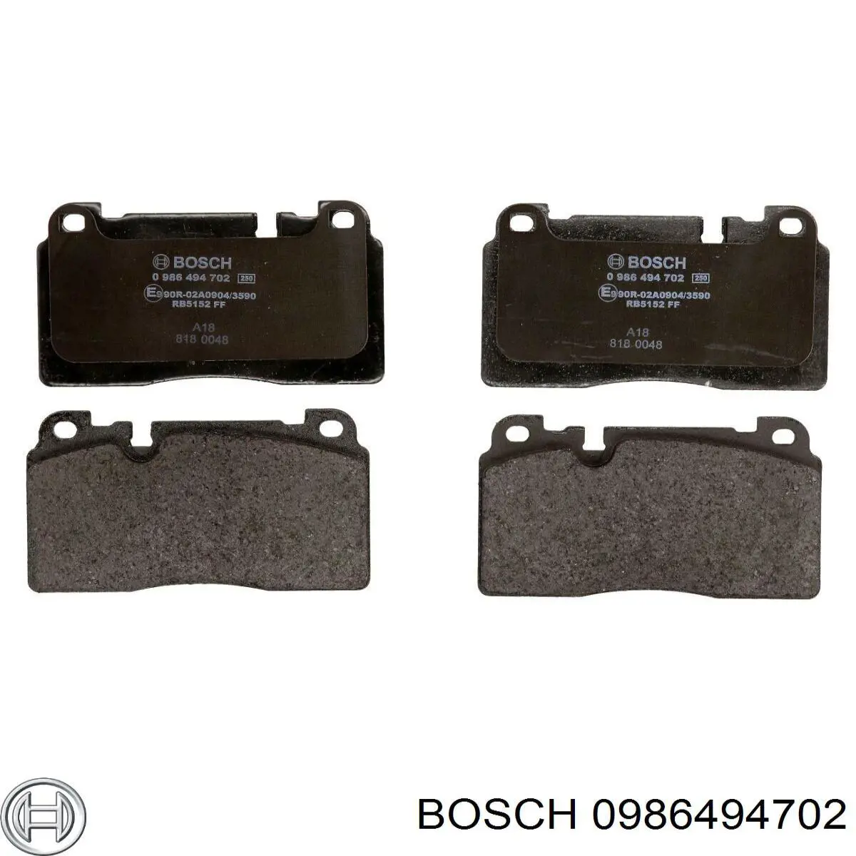 0986494702 Bosch pastillas de freno delanteras