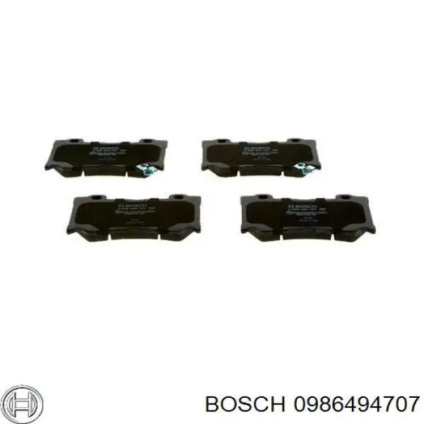 Pastillas de freno 0986494707 Bosch