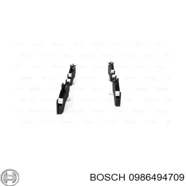 0 986 494 709 Bosch pastillas de freno delanteras