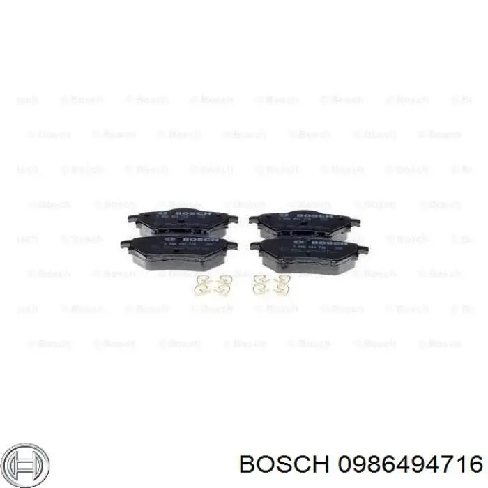 0986494716 Bosch pastillas de freno traseras