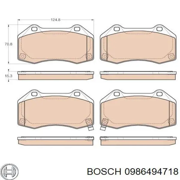 0986494718 Bosch pastillas de freno delanteras