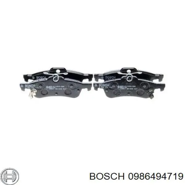 0 986 494 719 Bosch pastillas de freno traseras