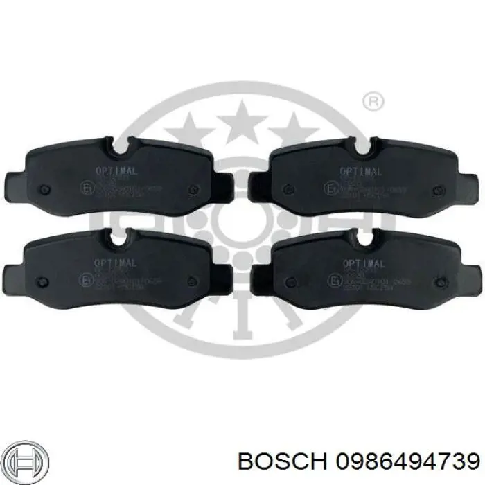 BPA162400 Open Parts Pastillas freno traseras