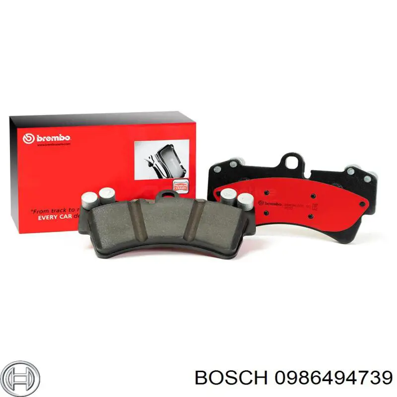 0 986 494 739 Bosch pastillas de freno traseras