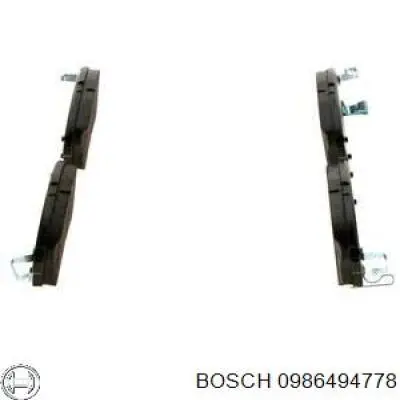 0986494778 Bosch pastillas de freno traseras