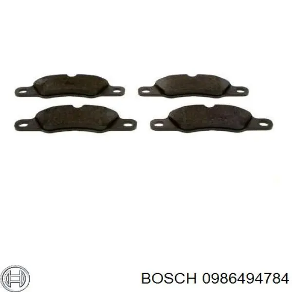 0 986 494 784 Bosch pastillas de freno delanteras