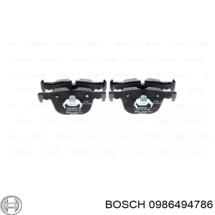 0986494786 Bosch pastillas de freno traseras