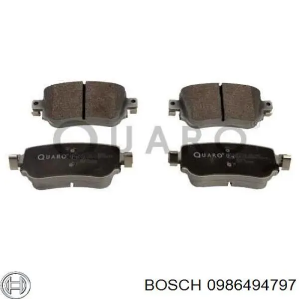 0986494797 Bosch pastillas de freno traseras