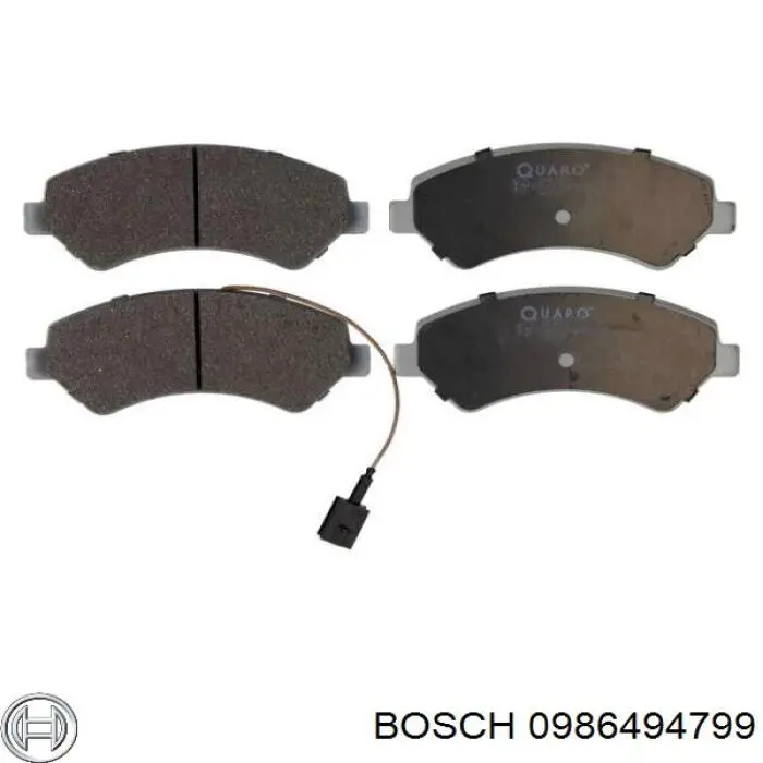 0986494799 Bosch pastillas de freno delanteras