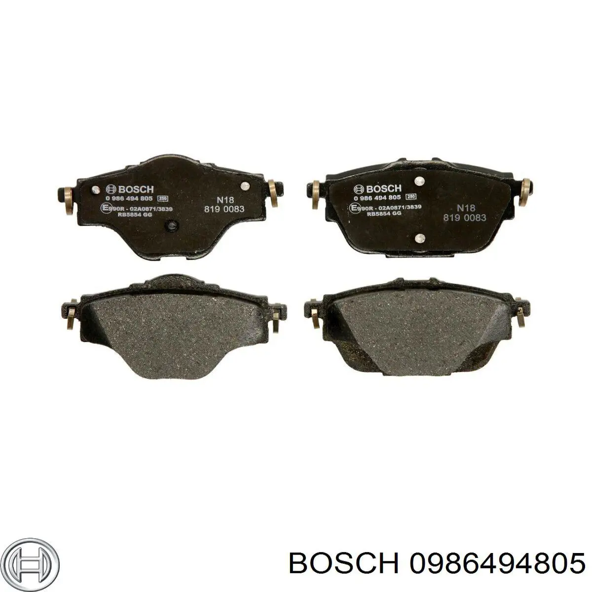 0986494805 Bosch pastillas de freno traseras