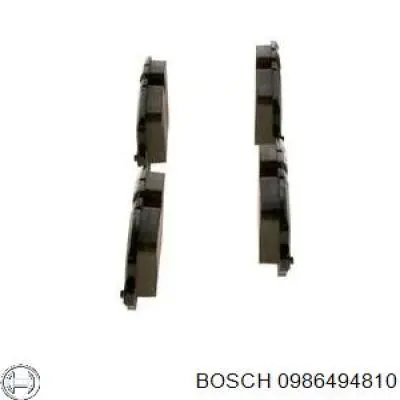 0986494810 Bosch pastillas de freno traseras