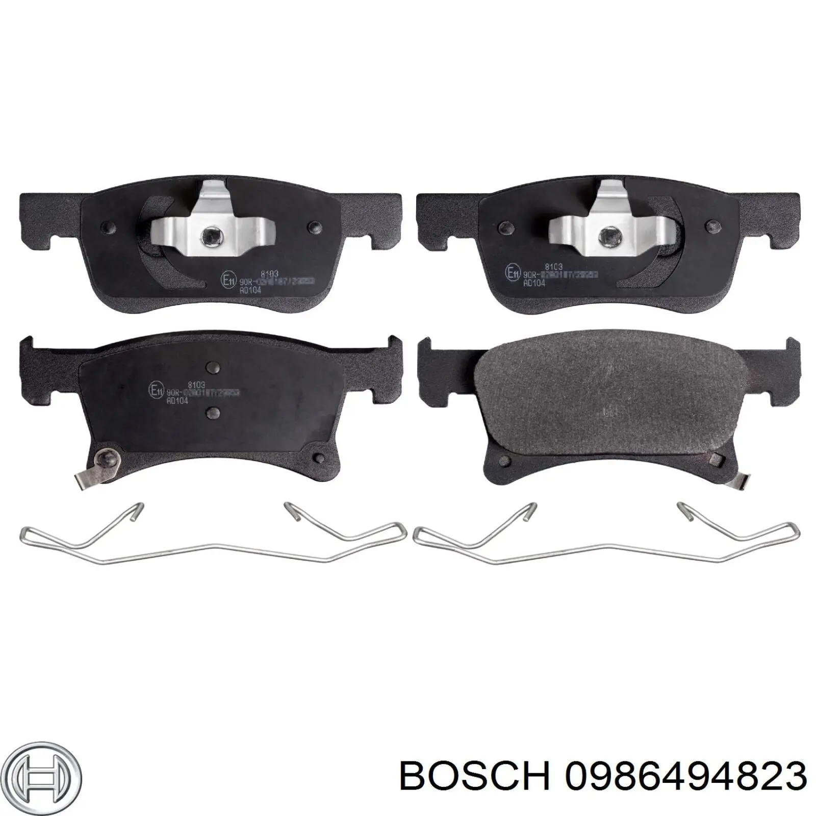 0986494823 Bosch pastillas de freno delanteras