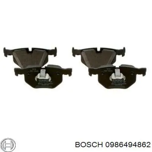 0 986 494 862 Bosch pastillas de freno traseras